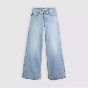 LEVI’S PREMIUM 728 HIGH RISE WIDE LEG JEANS Headwinds Ahead Light Wash Blue 28
